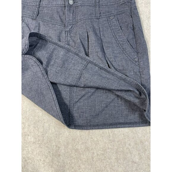 PrAna Lisbeth Skirt Women's Size 6 Coal Gray Chambray Hemp Blend Stretchy Mini - Picture 9 of 11